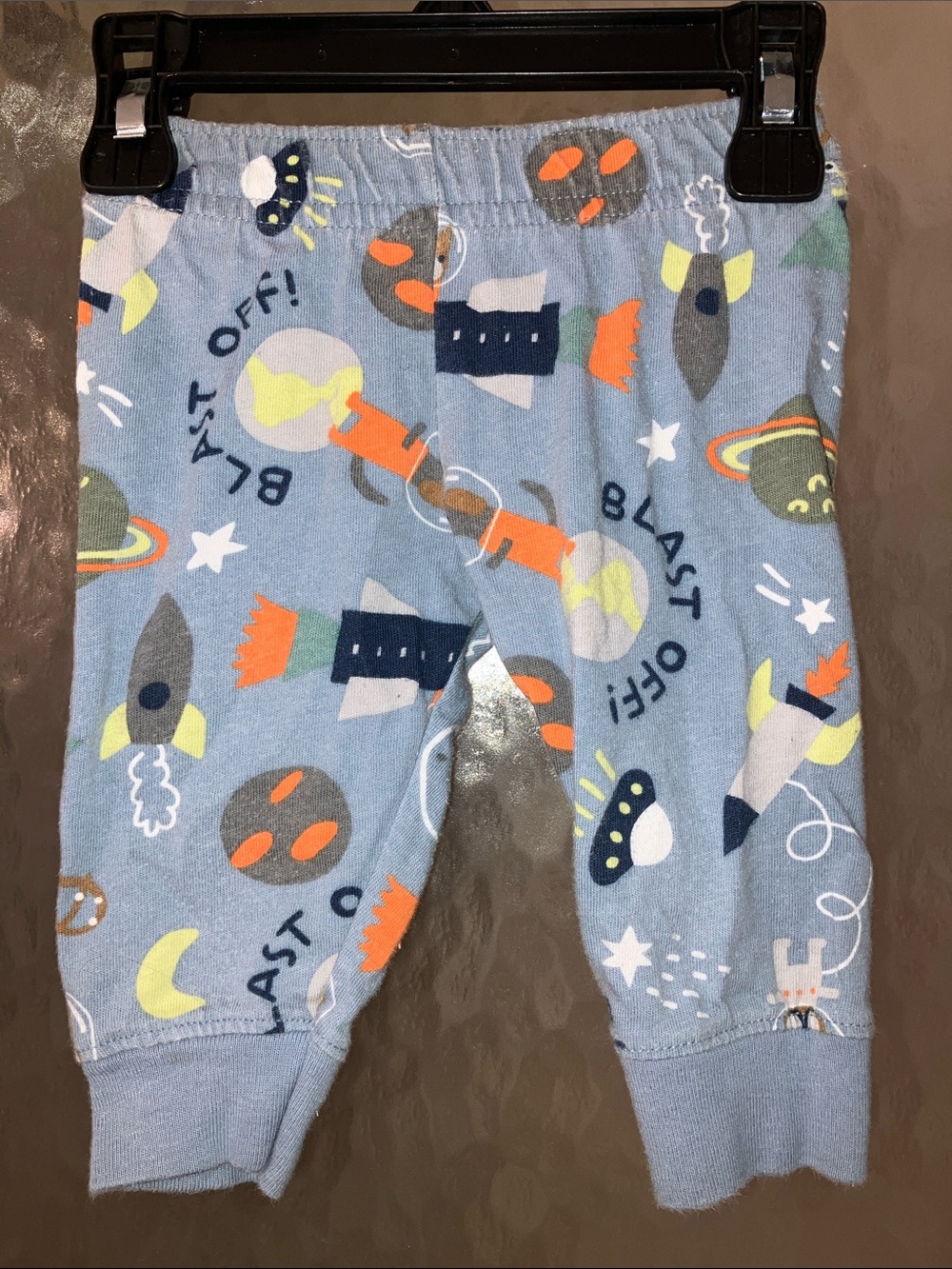 6/$15 Garanimals Baby Light Blue Space Astronaut Alien Rocketship Pants 0-3M